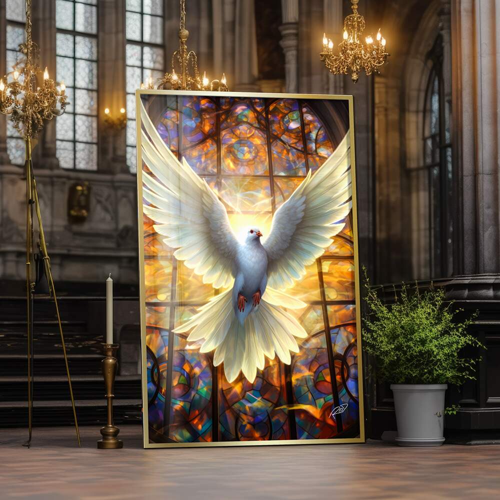 quadro decorativo com vidro em área gourmet com acabamento em vitral