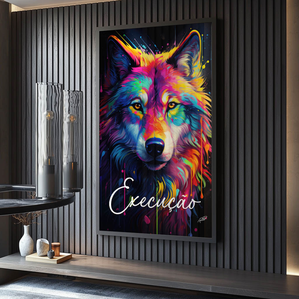 Quadros do Naruto em composição decorativa com paleta multicolorida