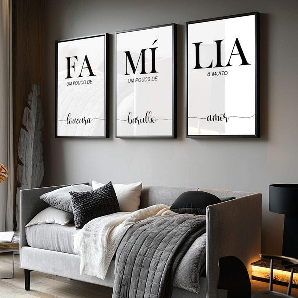 quadros decorativos com frases inspiradoras para escritório em preto e branco