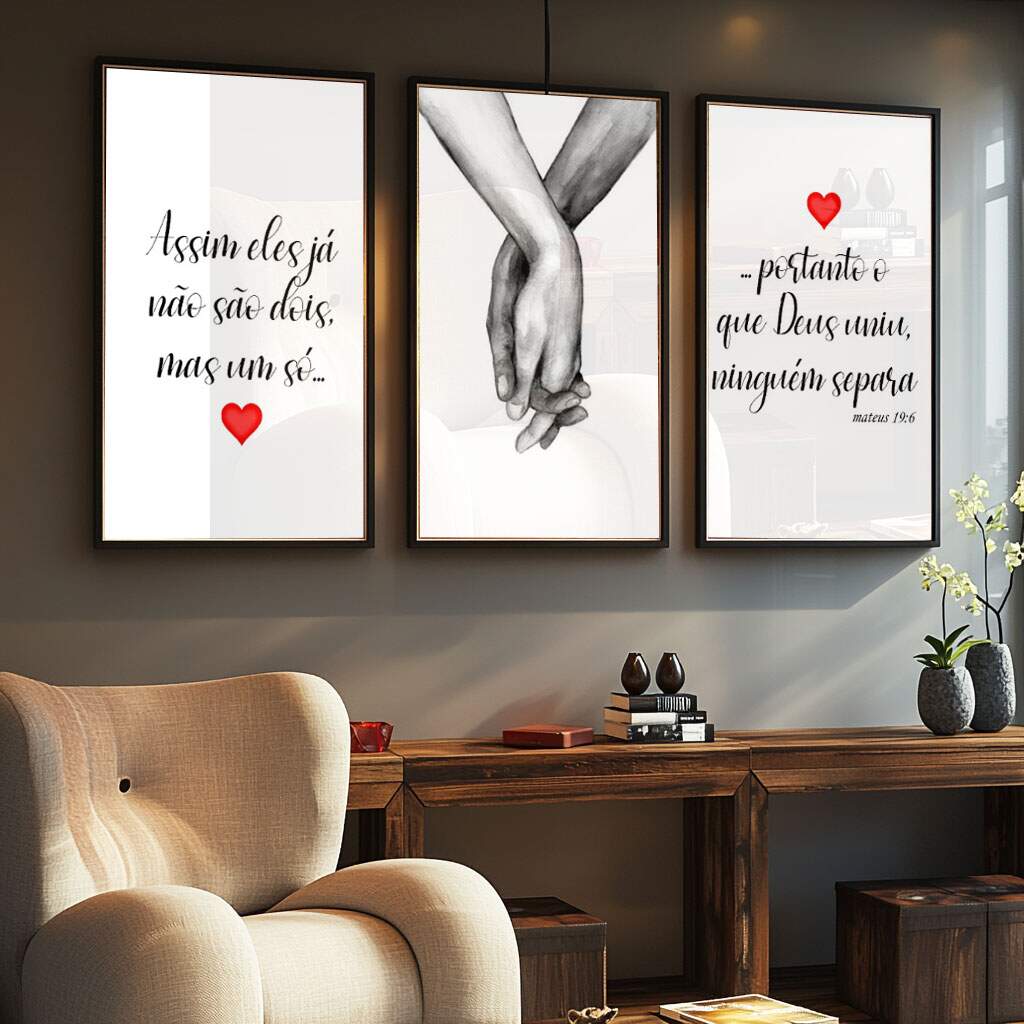 quadros decorativos com frases amor em curvas para sala de estar