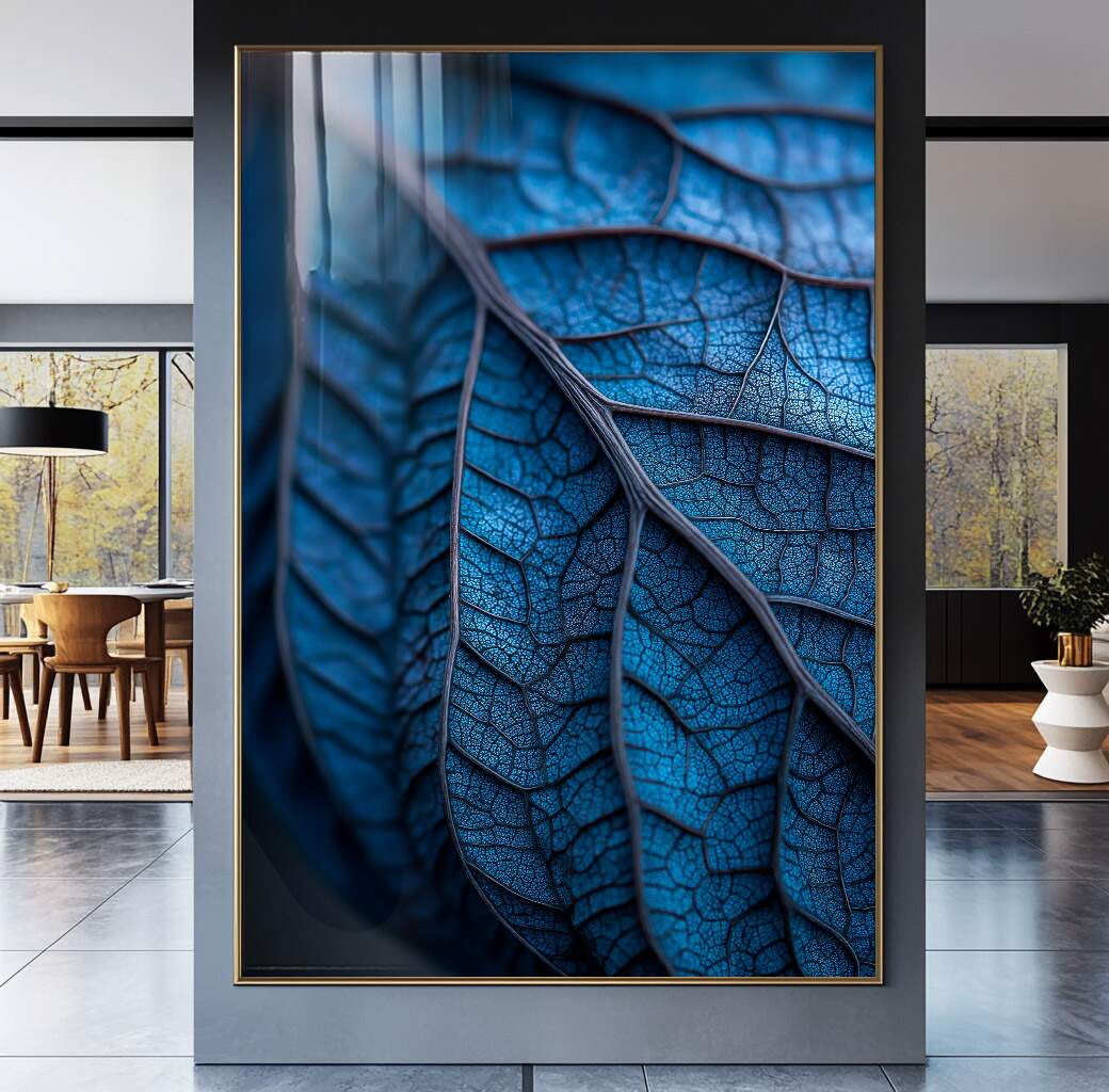 quadros decorativos para corredores estreitos em tonalidades azuis e verdes