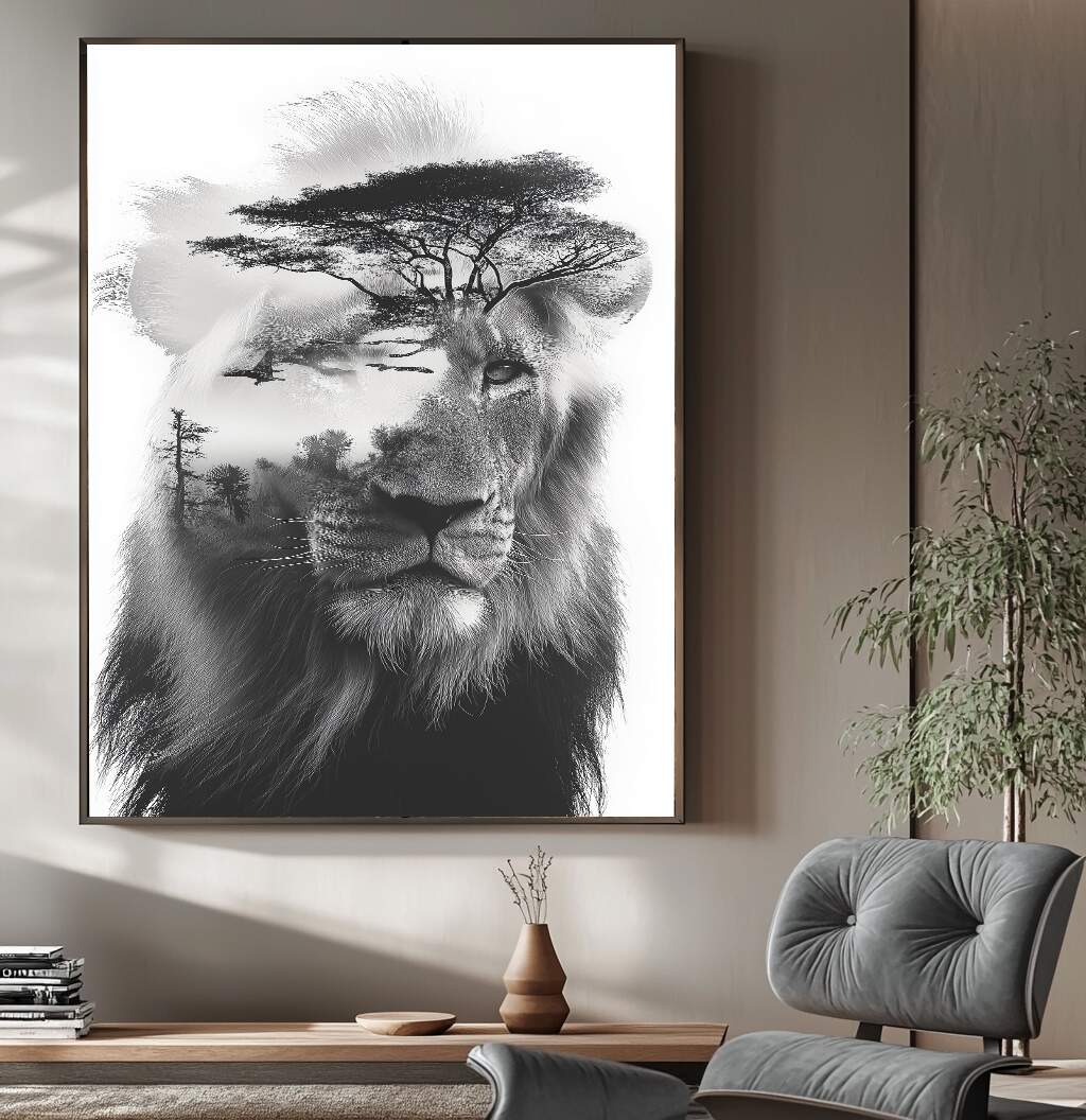 quadros decorativos para churrasqueira com moldura em madeira natural