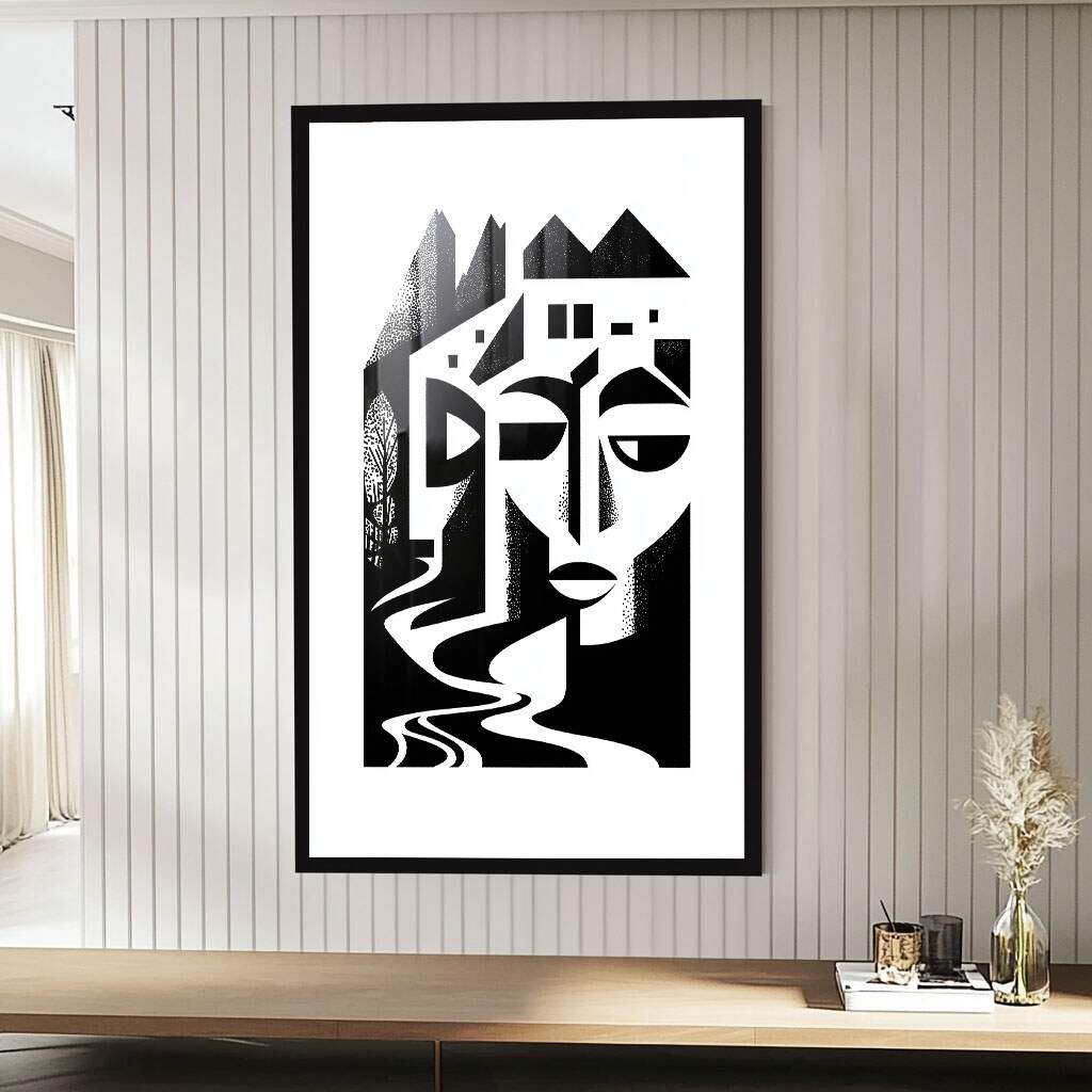 quadros decorativos para parede de sala com design minimalista e geométrico