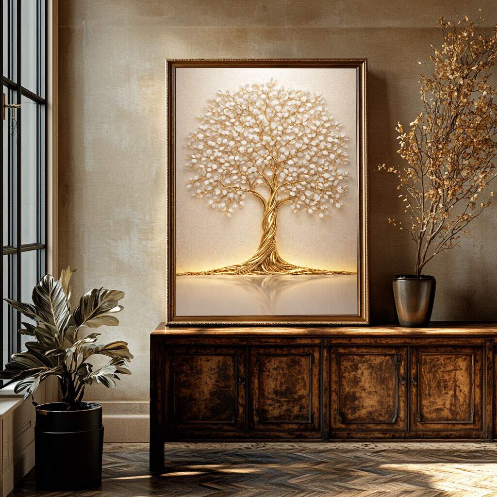 quadros decorativos para sala aconchegante em tela canvas com moldura natural