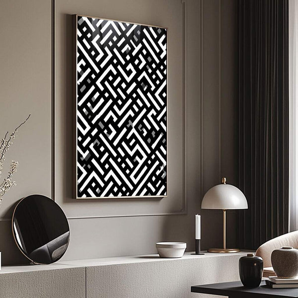 quadros decorativos preto e branco geométricos para quarto masculino