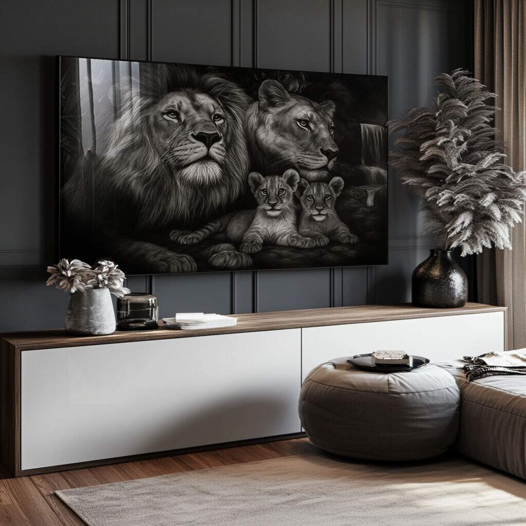 quadros decorativos de animais para quartos infantis em preto e branco