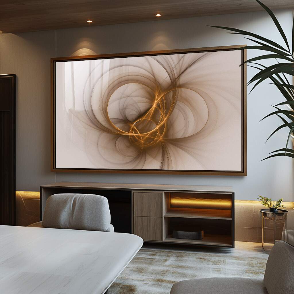 quadros decorativos para bar em abstrato dourado com moldura