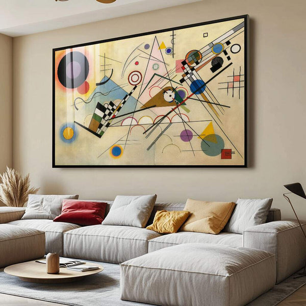 quadros decorativos para espaços pequenos composição geométrica minimalista