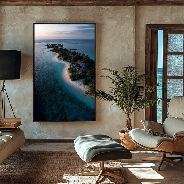 quadros decorativos com araras em ambiente tropical sereno