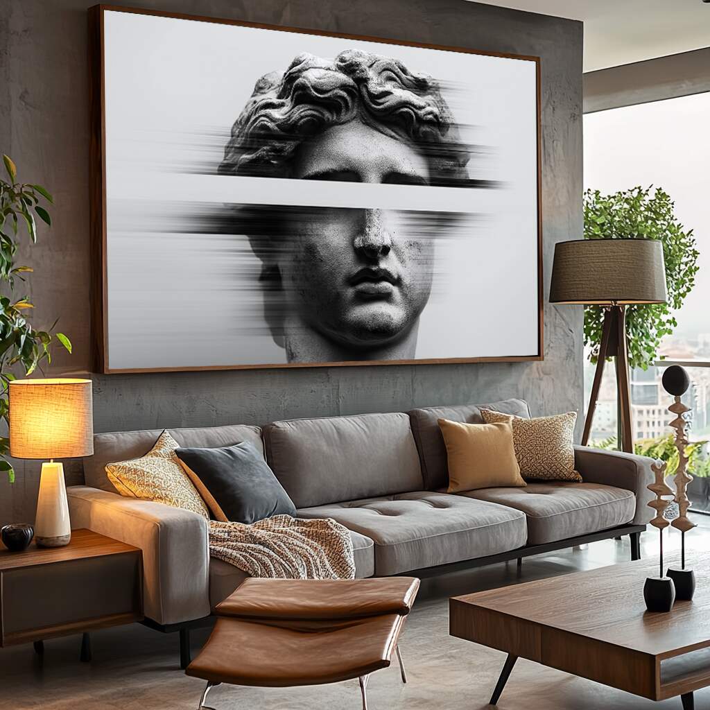 quadro decorativo esculpido em movimento para escritório pequeno