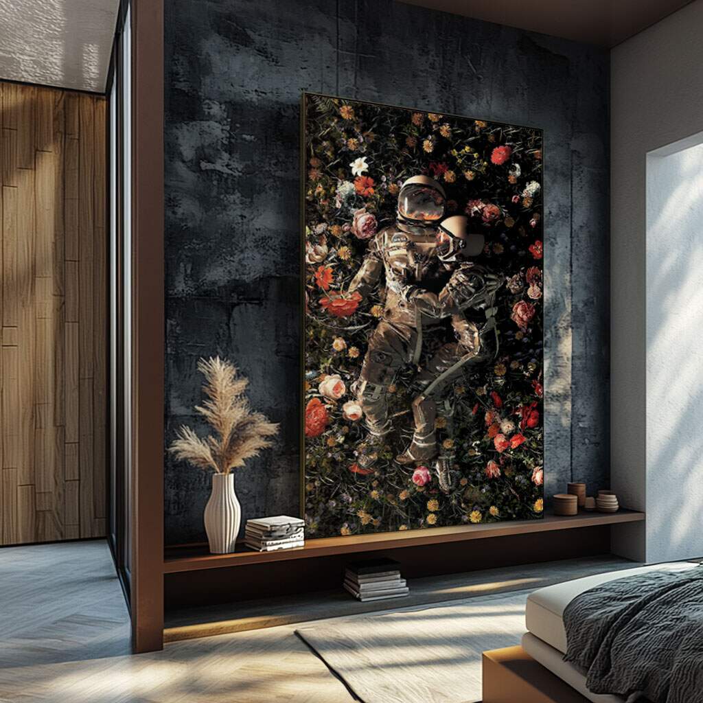 quadros decorativos para sala em parede com moldura dourada