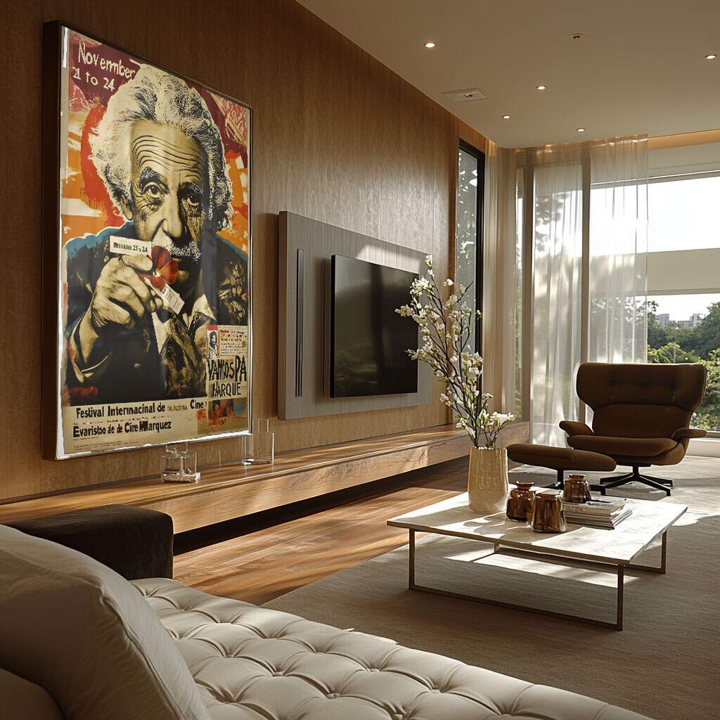 quadro decorativo pop art vintage para escritório com estilo personalizado