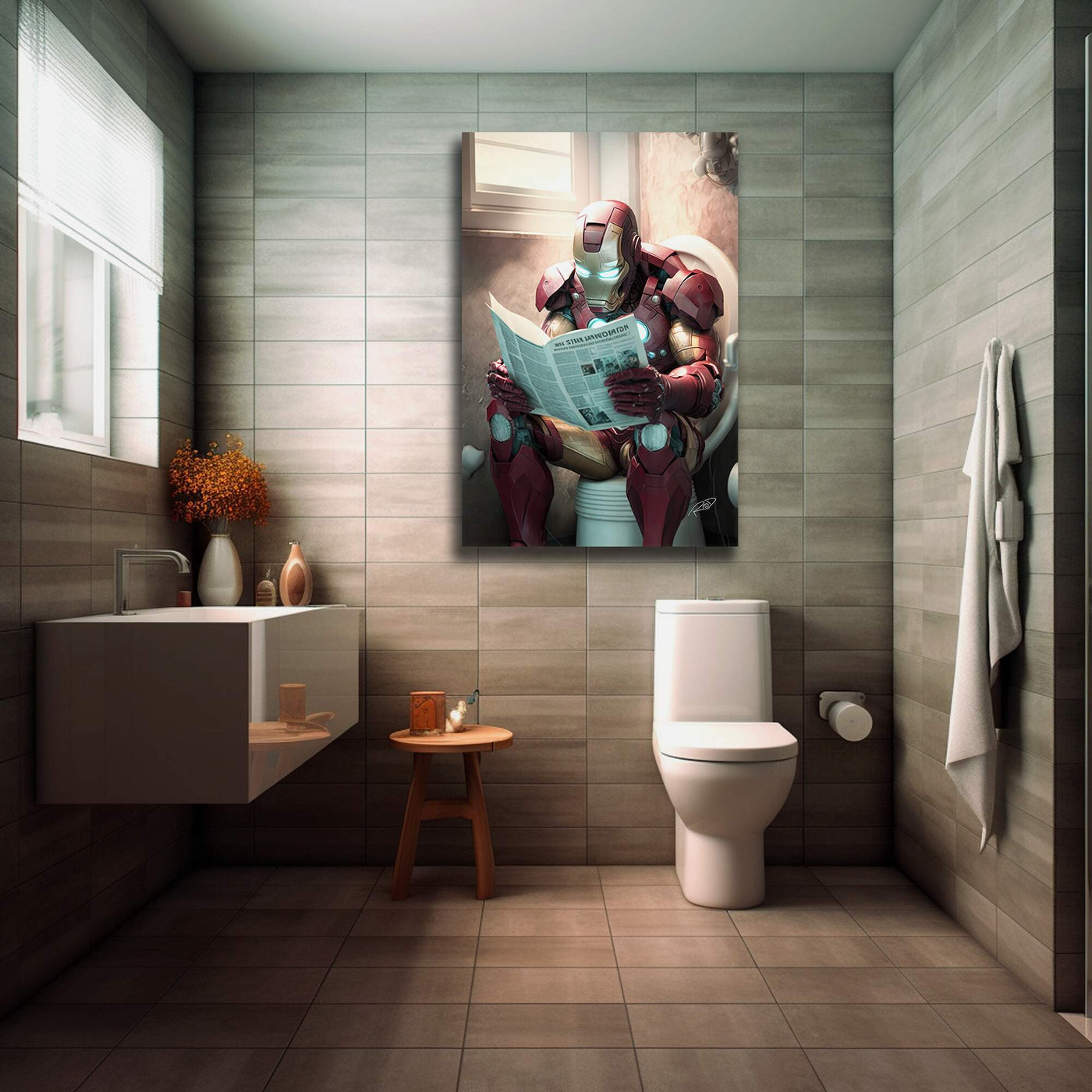 Quadro decorativo home office com design figurativo sofisticado para espaço de trabalho profissional