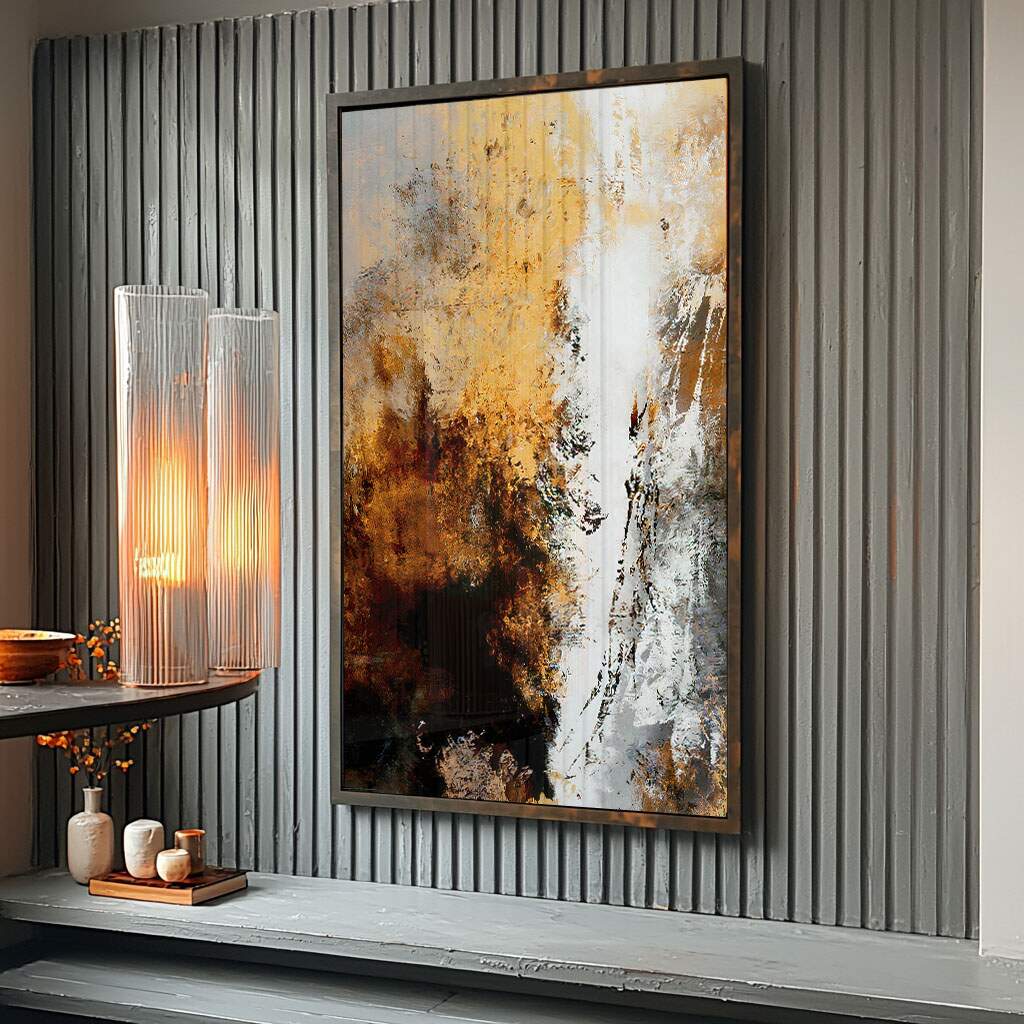 quadros decorativos com tipografia escrita em cores vibrantes e abstratas