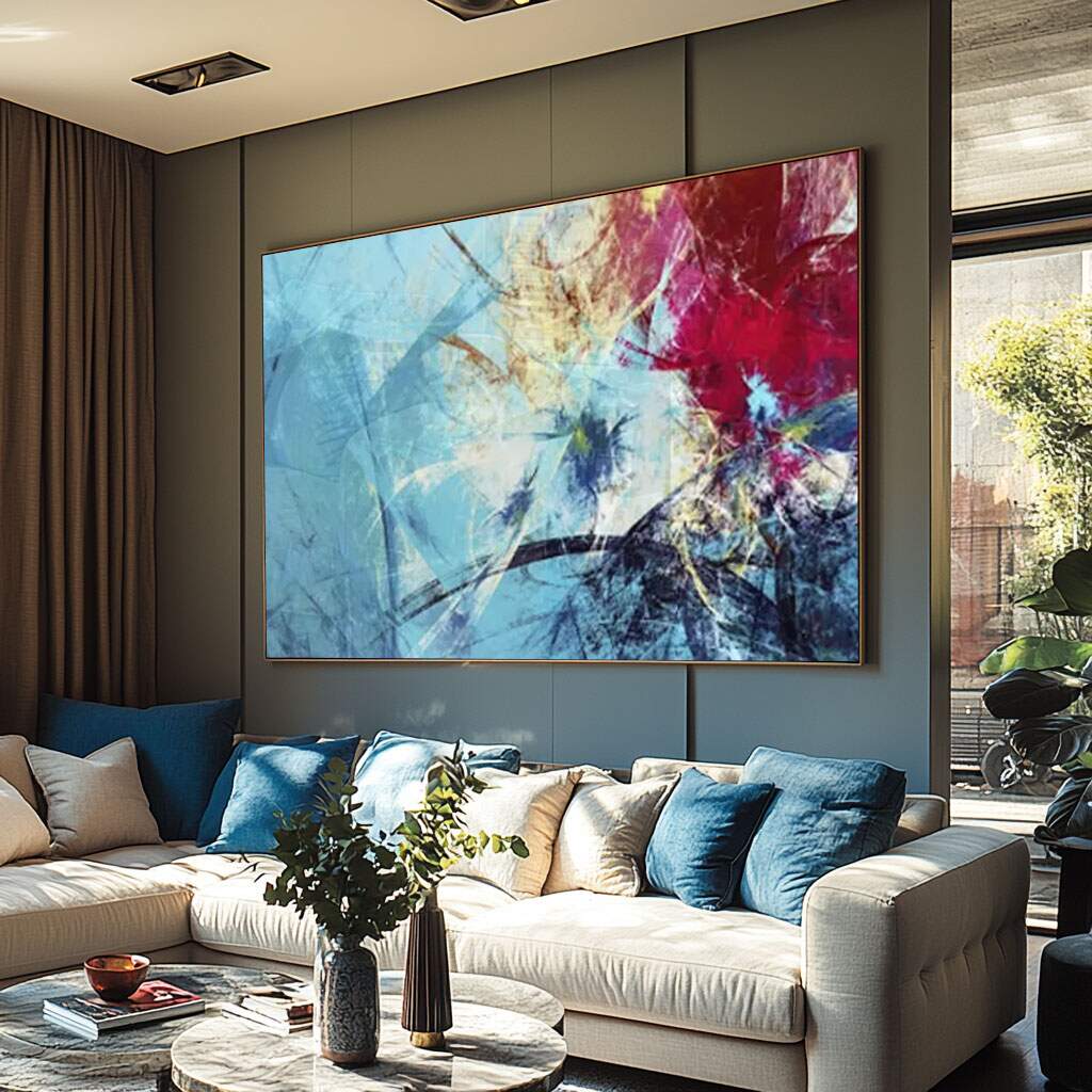 quadros decorativos modernos abstrato geométrico em parede