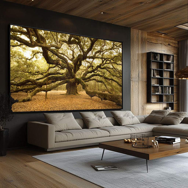 Quadro de Floresta - Serenidade do Carvalho em Floresta