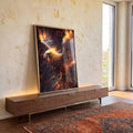 Quadro Decorativo Águia em Chamas: Poder e Liberdade em ambiente decorado - quadros decorativos para sala