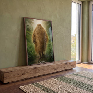 Quadro Decorativo Orixá Omolu: Cura e Terra em ambiente decorado - quadros decorativos para sala