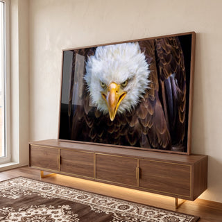 Quadro Decorativo Majestade Alada: Águia Poderosa em ambiente decorado - quadros decorativos para sala