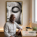 Quadro Decorativo Serenidade Budista: Uma Paz Profunda em escritorio moderno - quadros decorativos para sala