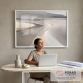 Quadro Decorativo Serenidade de Areia em escritorio moderno - quadros decorativos para sala