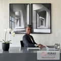 Quadro Decorativo Estruturas em Espiral com Design Contemporâneo em escritorio moderno - quadros decorativos para sala