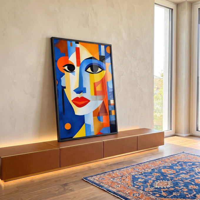 Quadro Decorativo Essência Feminina Moderna em ambiente decorado - quadros decorativos para sala