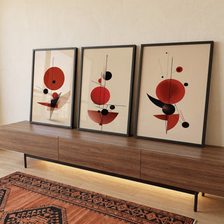 Quadro Decorativo Geométrico Vibrante em ambiente decorado - quadros decorativos para sala
