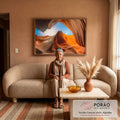 Quadro Decorativo Impactante - Dunas ao Entardecer em sala de estar moderna - quadros decorativos para sala