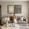 Quadro Decorativo Reflexos de Ouro - Luxo e Modernidade em sala de estar moderna - quadros decorativos para sala