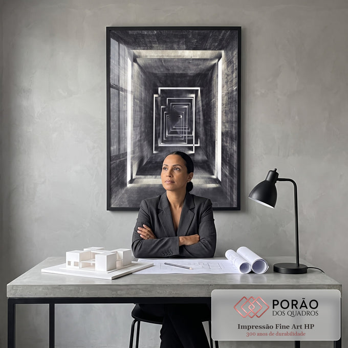 Quadro Decorativo: Jornada ao Desconhecido Único em escritorio moderno - quadros decorativos para sala