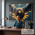 Quadro Decorativo Elegância do Falcão Arte que Inspira em escritorio moderno - quadros decorativos para sala