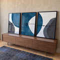Quadro Decorativo Gratidão, Fé e Amor - Toque Azul em ambiente decorado - quadros decorativos para sala