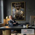 Quadro Decorativo Chimpanzé Gangster - Domine o Estilo em escritorio moderno - quadros decorativos para sala