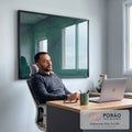 Quadro Decorativo: Explendor Verde Vibrante em escritorio moderno - quadros decorativos para sala