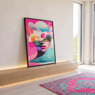 Quadro Decorativo Janela para o Infinito em ambiente decorado - quadros decorativos para sala