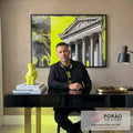 Quadro Decorativo Moderno Arquitetônico em escritorio moderno - quadros decorativos para sala