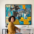 Quadro Decorativo Socialismo e Riqueza em escritorio moderno - quadros decorativos para sala
