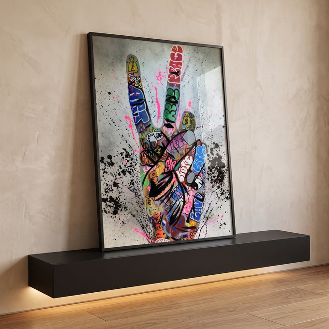 Quadro Decorativo Expressão Urbana Skate e Graffiti Vibrante