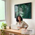 Quadro Decorativo Folhagem Tropical: Oásis Pessoal em escritorio moderno - quadros decorativos para sala