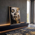 Quadro Decorativo Elegância em Folha de Ouro: Transforme Seu Ambiente em ambiente decorado - quadros decorativos para sala