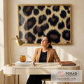 Quadro Decorativo Elegância em Pele de Onça em escritorio moderno - quadros decorativos para sala