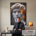 Quadro Decorativo Beleza Grega em escritorio moderno - quadros decorativos para sala
