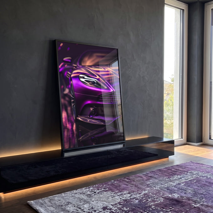 Quadro Decorativo Aston Martin: Elegância e Sofisticação para Sua Parede em ambiente decorado - quadros decorativos para sala