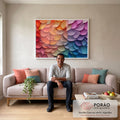 Quadro Decorativo Pétalas Abstratas Arte Moderna em sala de estar moderna - quadros decorativos para sala