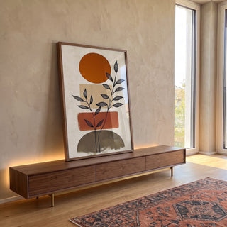 Quadro Decorativo Geometria com Aconchego em ambiente decorado - quadros decorativos para sala