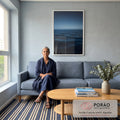 Quadro Decorativo Mar Sereno em sala de estar moderna - quadros decorativos para sala