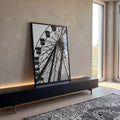 Quadro Decorativo Roda-Gigante Elegante em ambiente decorado - quadros decorativos para sala