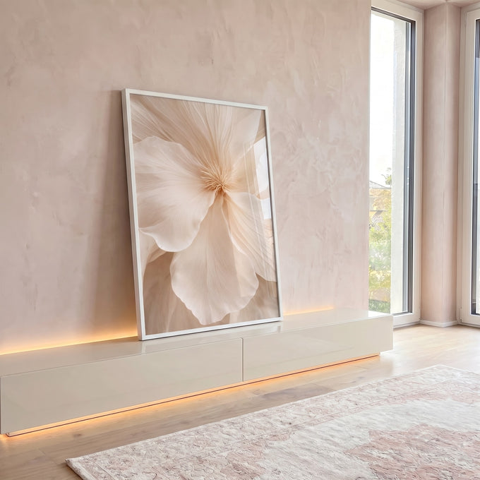 Quadro Decorativo Floral Elegante em ambiente decorado - quadros decorativos para sala