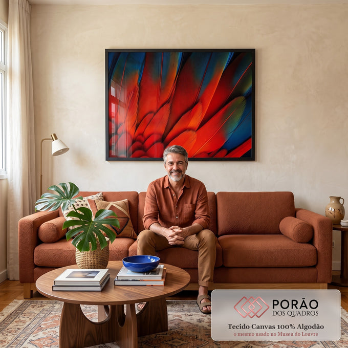 Quadro Decorativo Energia e Harmonia em sala de estar moderna - quadros decorativos para sala